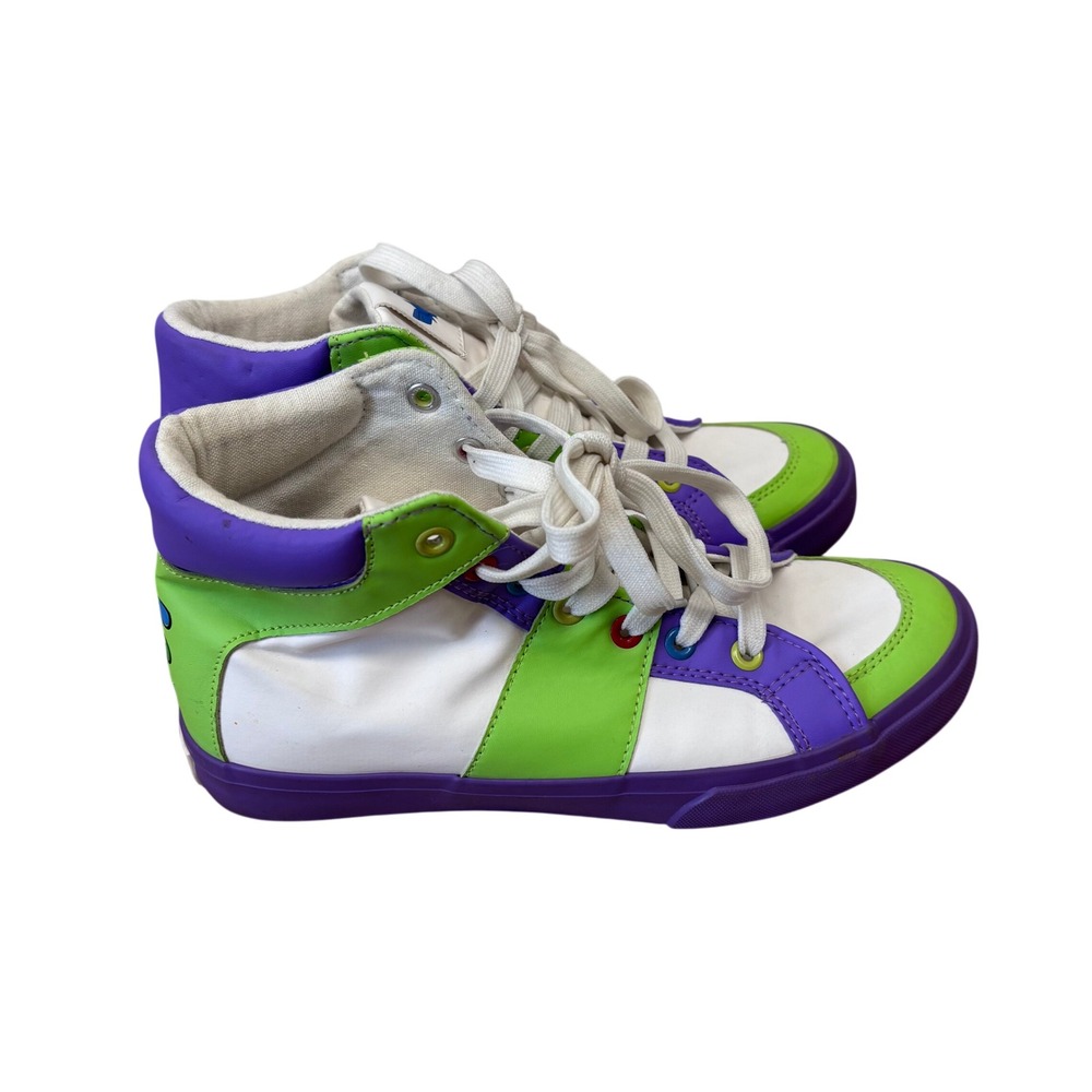 Ground Up Toy Story 4 Buzz Lightyear Sneakers Kids 6 White Green Purple